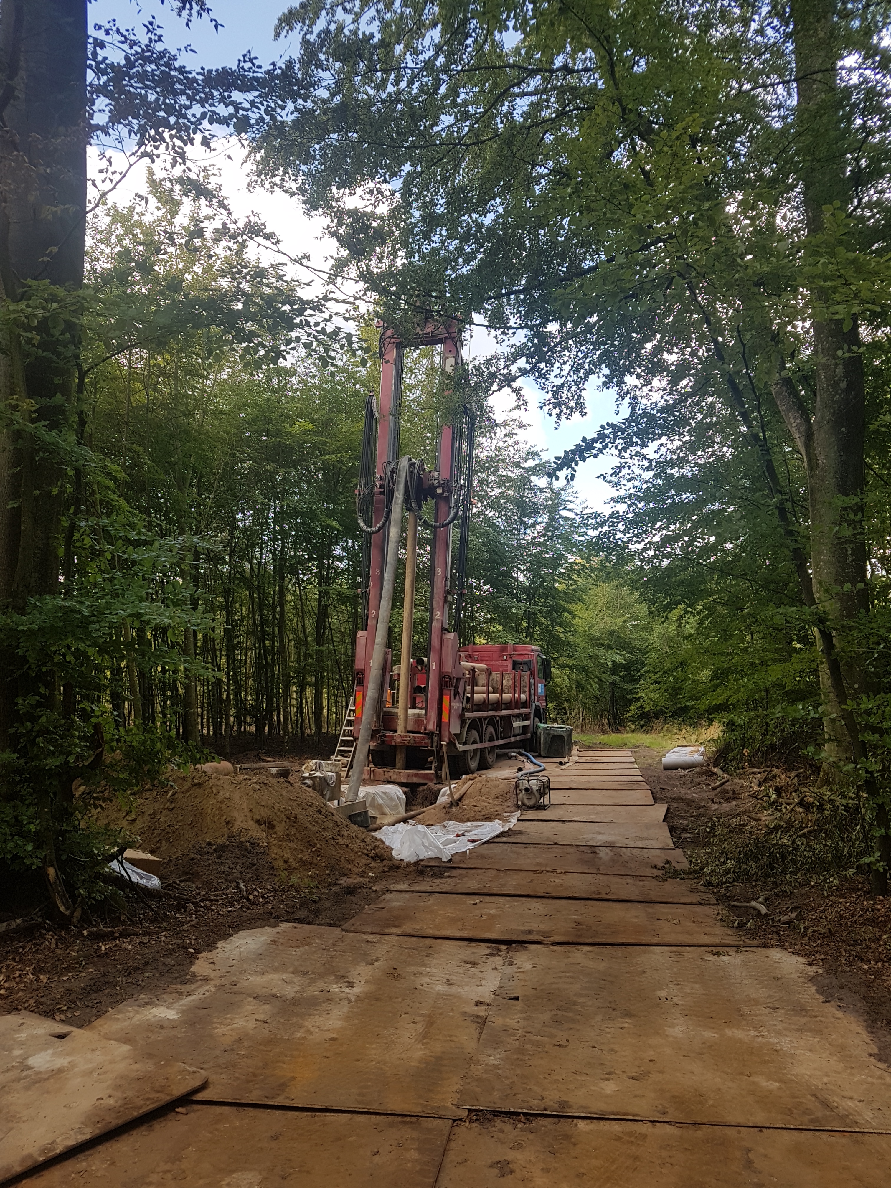 Brøndboring i Sostrupskoven